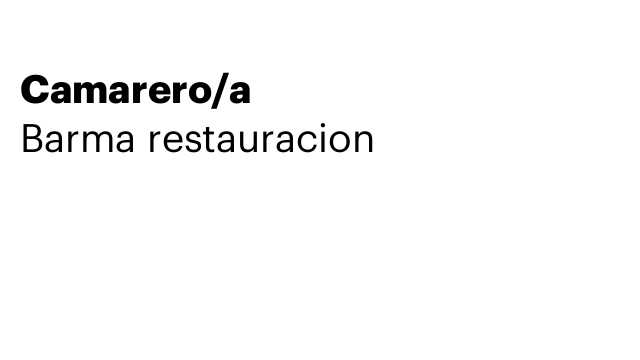 Camarero/a