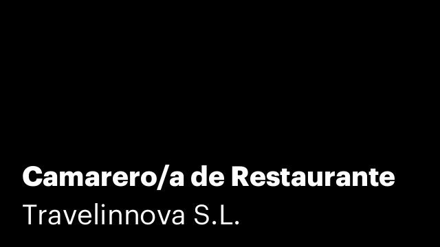 Camarero/a de Restaurante