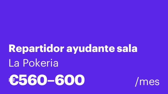 Repartidor ayudante sala
