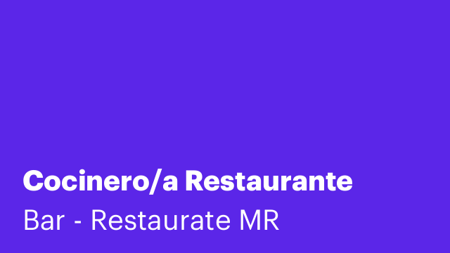 Cocinero/a Restaurante