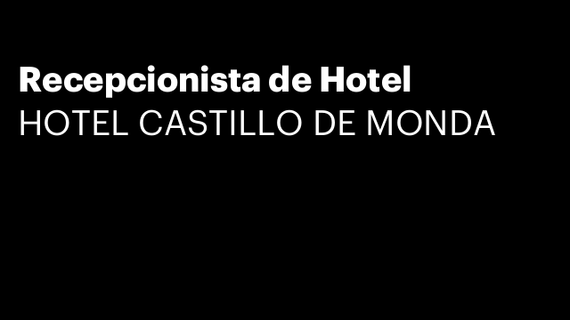 Recepcionista de Hotel