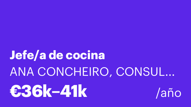 Jefe/a de cocina