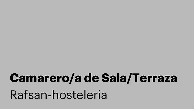 Camarero/a de Sala/Terraza