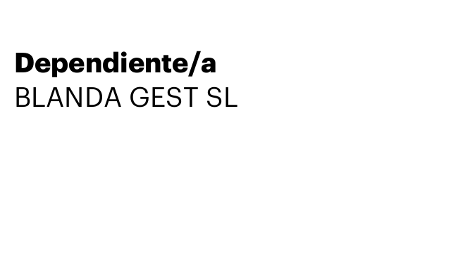 Dependiente/a