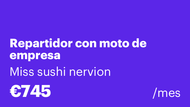 Repartidor con moto de empresa