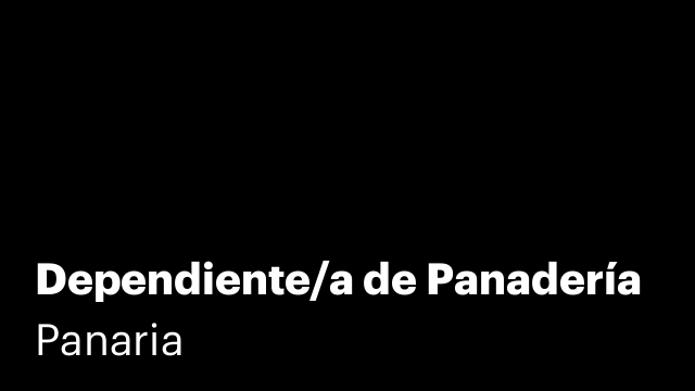 Dependiente/a de Panadería