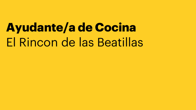 Ayudante/a de Cocina