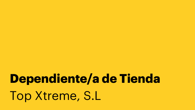 Dependiente/a de Tienda
