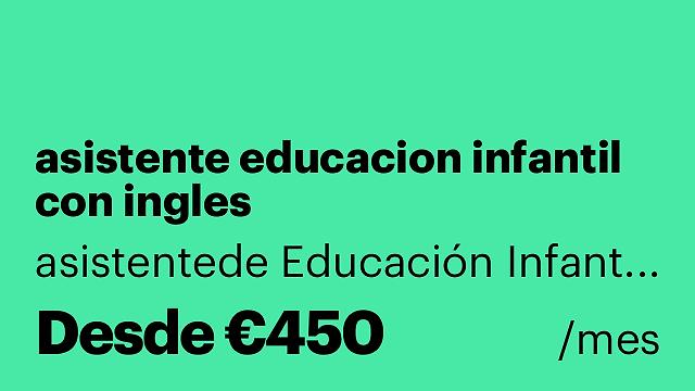 asistente educacion infantil con ingles