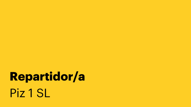 Repartidor/a