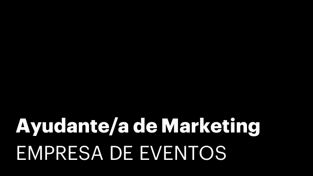 Ayudante/a de Marketing