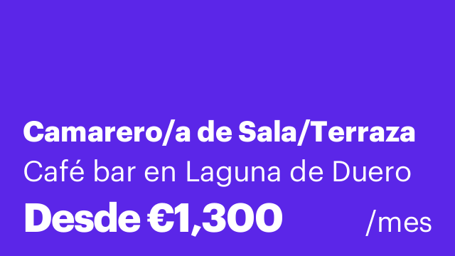 Camarero/a de Sala/Terraza