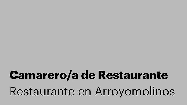 Camarero/a de Restaurante