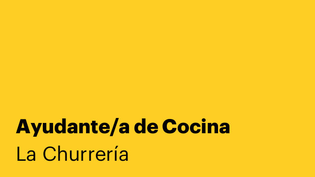 Ayudante/a de Cocina
