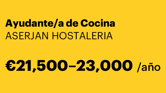 Ayudante/a de Cocina