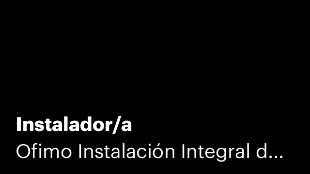 Instalador/a