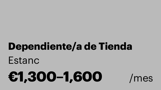 Dependiente/a de Tienda