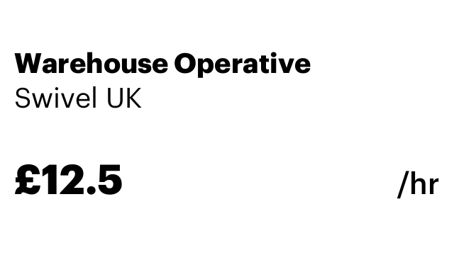 Warehouse Operative