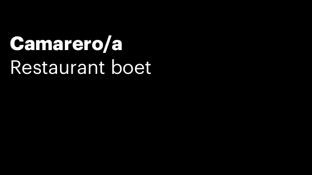 Camarero/a