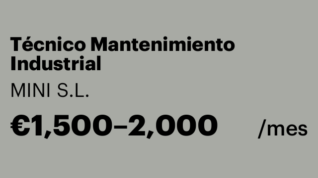 Técnico Mantenimiento Industrial