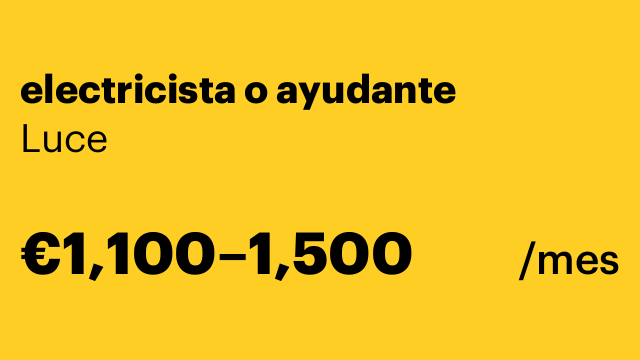 electricista o ayudante