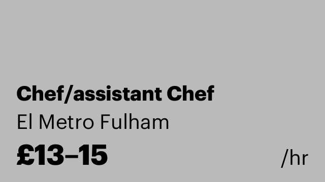 Chef/assistant Chef
