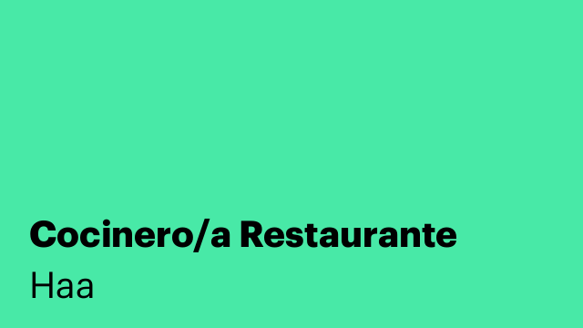 Cocinero/a Restaurante