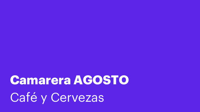 Camarera AGOSTO