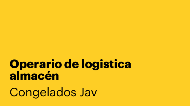 Operario de logistica almacén