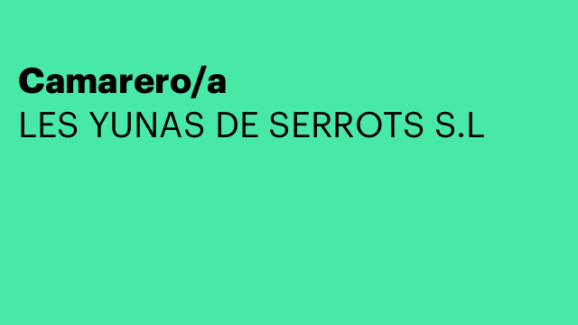 Camarero/a