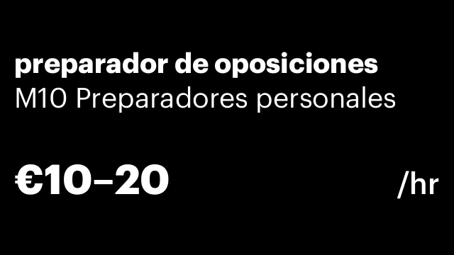 preparador de oposiciones