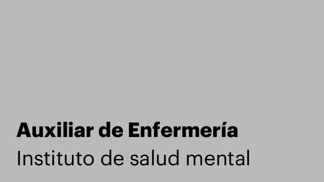 Auxiliar de Enfermería