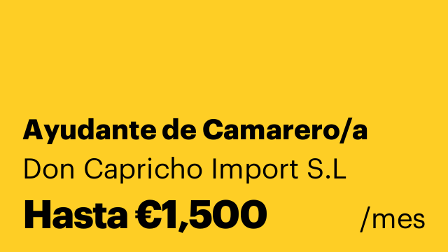 Ayudante de Camarero/a