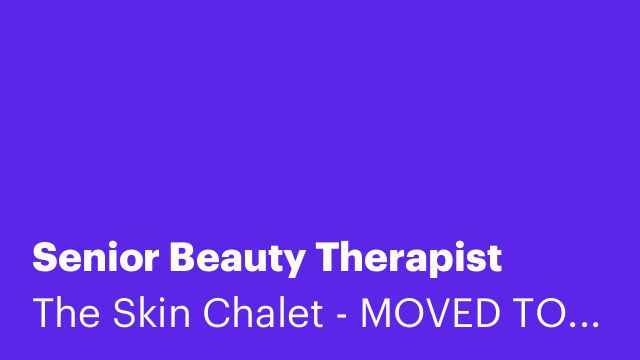 Senior Beauty Therapist
