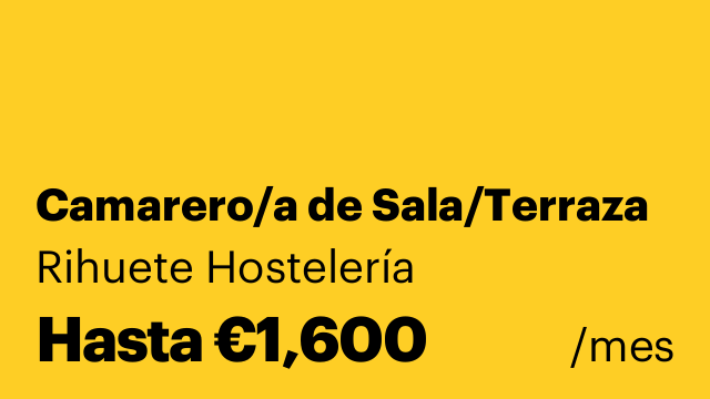 Camarero/a de Sala/Terraza