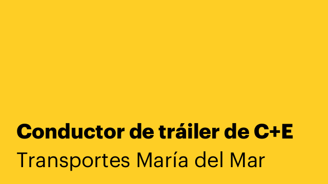 Conductor de tráiler de C+E