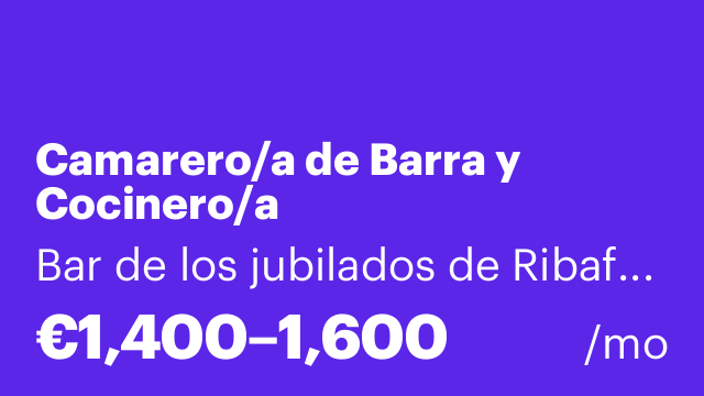 Camarero/a de Barra y Cocinero/a
