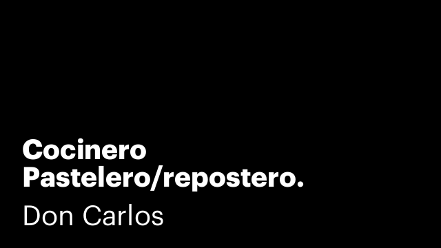 Cocinero Pastelero/repostero.