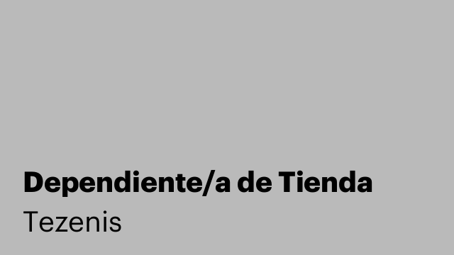 Dependiente/a de Tienda