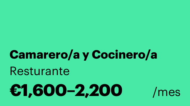 Camarero/a y Cocinero/a