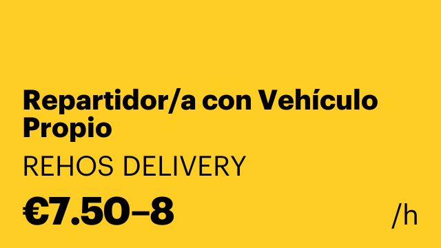 Repartidor/a con Vehículo Propio