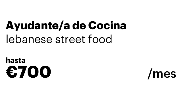 Ayudante/a de Cocina