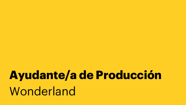 Ayudante/a de Producción