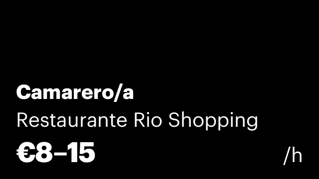 Camarero/a