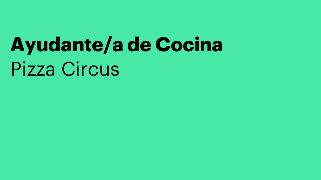 Ayudante/a de Cocina