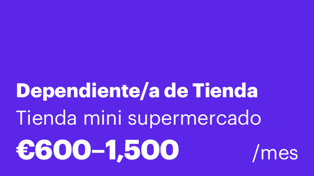 Dependiente/a de Tienda