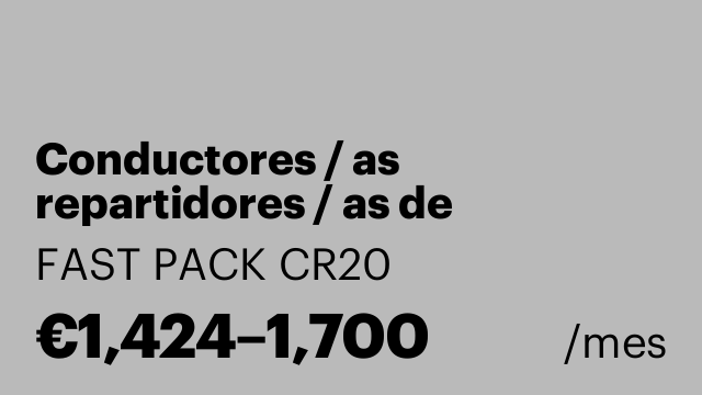 Conductores / as repartidores / as de paquetería en Madrid