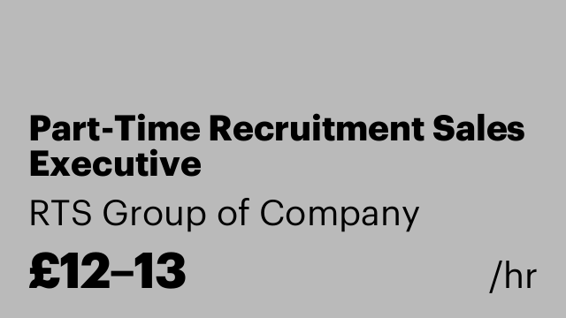 Part-Time Recruitment Sales Executive