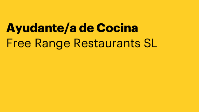 Ayudante/a de Cocina