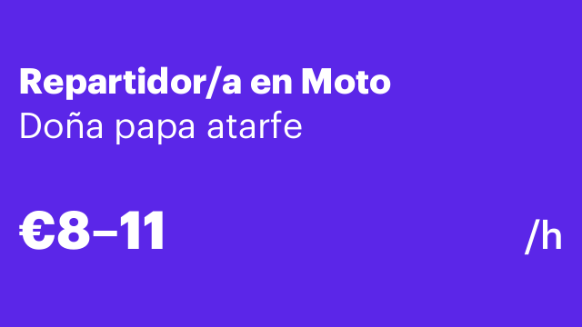 Repartidor/a en Moto